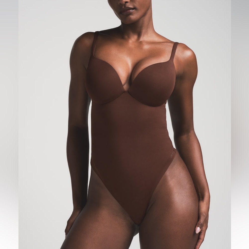 SKIMS Cocoa Push-up Thong Bodysuit